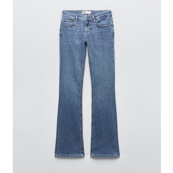 Zara ZW Low-Rise Slim Fit Flared Leg Bootcut Jeans Sz:8 NWT - Picture 9 of 13